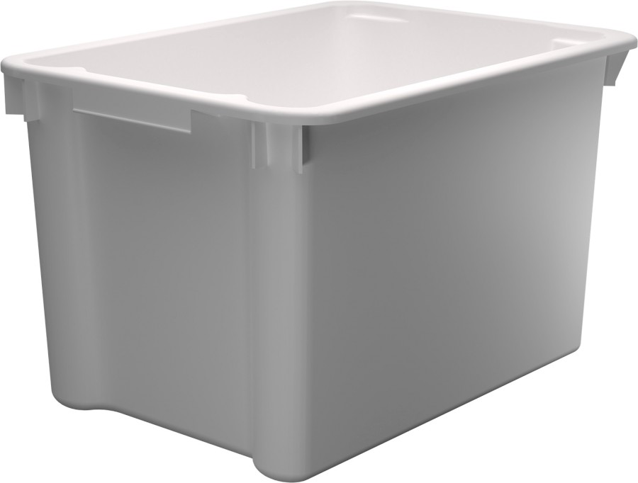 Přepravka 3175 bílá, UÚ, uzavřená, otočně stohovatelná